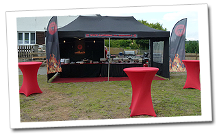 Catering BBQ mit großem Stand für Events